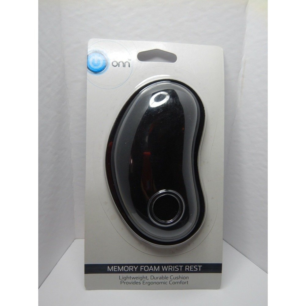 New ONN Memory Foam Wrist Rest‎ Black Jersey Covering Nonskid Backing Computer